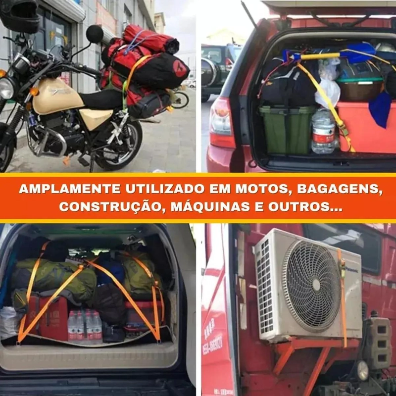 KIT DE 4 CORREAS DE TRINQUETE AMARILLAS 4 M - 5