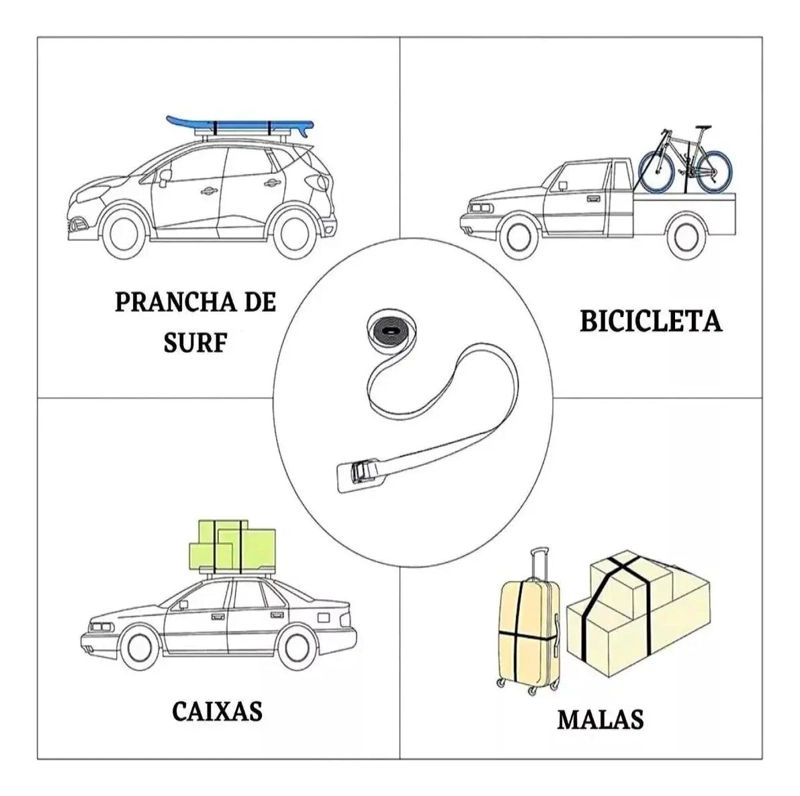 KIT DE 4 CORREAS DE TRINQUETE AMARILLAS 4 M - 6