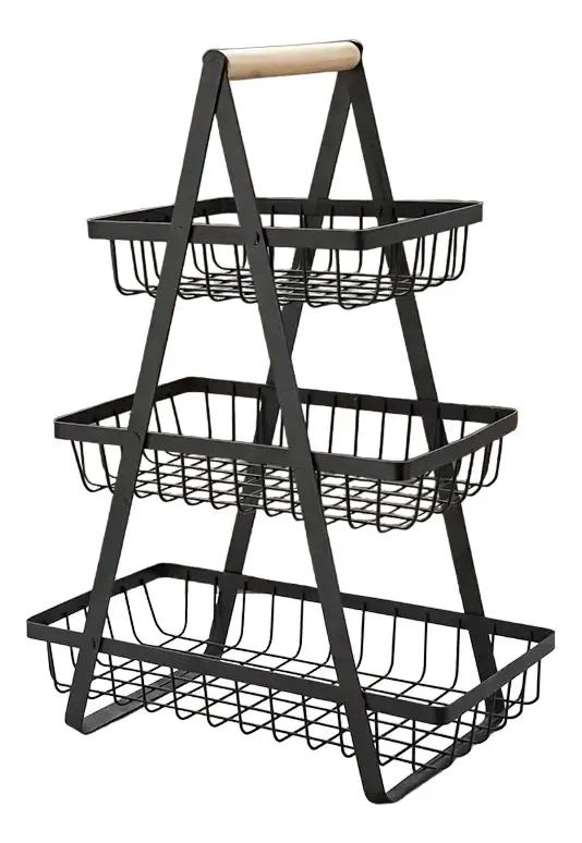 CESTA MULTIUSOS DE 3 NIVELES PARA FRUTAS Y VERDURAS - 2