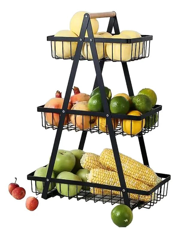 CESTA MULTIUSOS DE 3 NIVELES PARA FRUTAS Y VERDURAS - 5