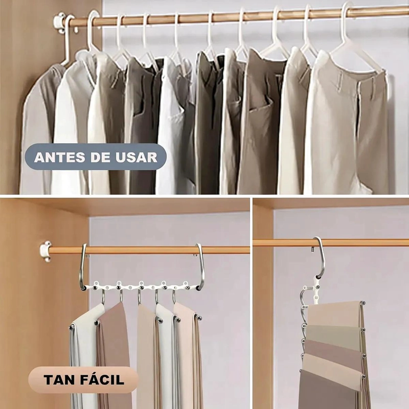 PERCHAS AHORRA ESPACIO PARA PANTALONES Y ROPA VARIADA - 2