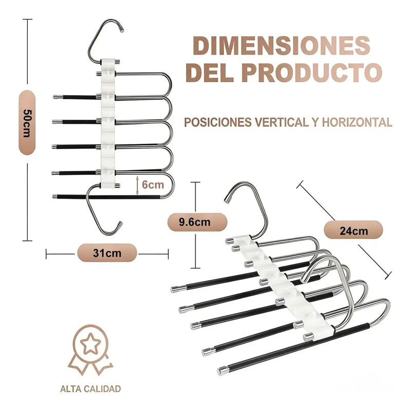 PERCHAS AHORRA ESPACIO PARA PANTALONES Y ROPA VARIADA - 3