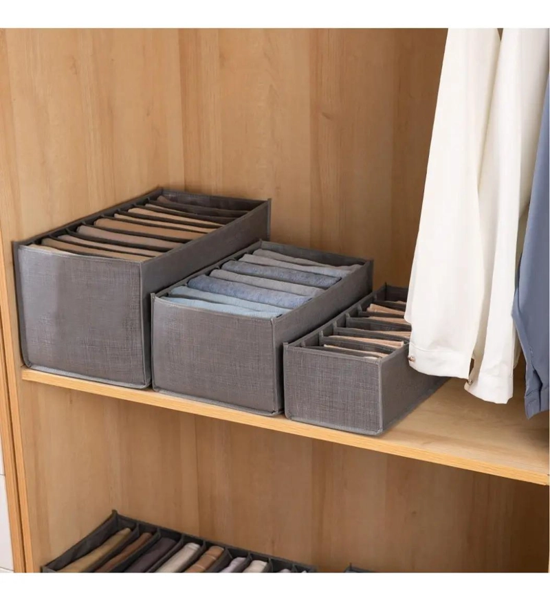 PACK DE 3 ORGANIZADORES PLEGABLES CON 9 DIVISORES - 10