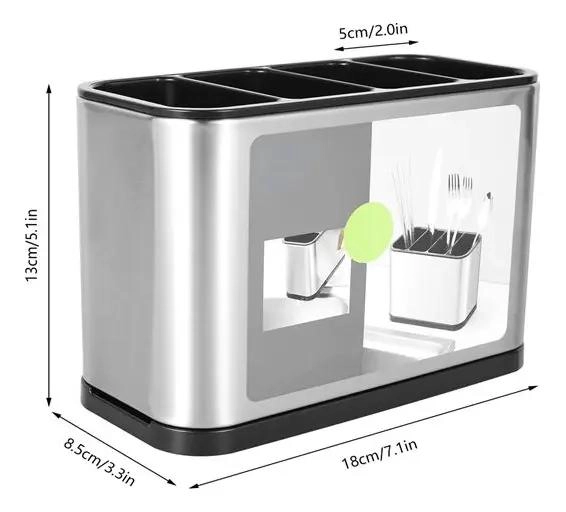 ESCURRIDOR DE UTENSILIOS DE COCINA EN ACERO INOXIDABLE - 10