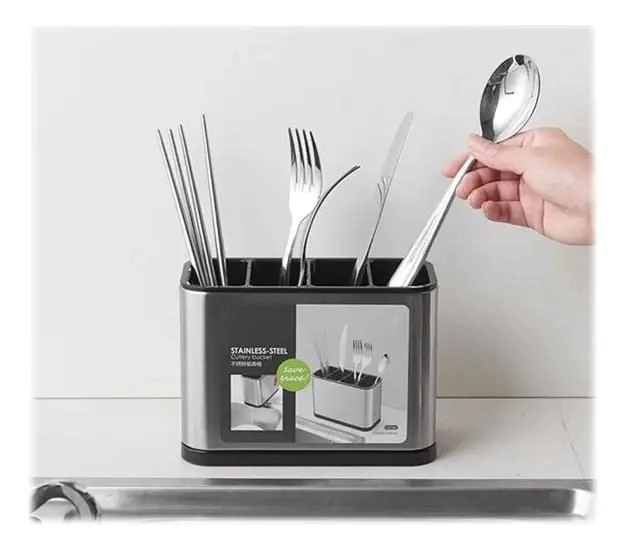 ESCURRIDOR DE UTENSILIOS DE COCINA EN ACERO INOXIDABLE - 2