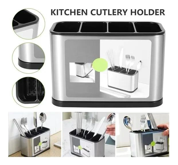 ESCURRIDOR DE UTENSILIOS DE COCINA EN ACERO INOXIDABLE - 4