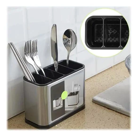ESCURRIDOR DE UTENSILIOS DE COCINA EN ACERO INOXIDABLE - 5