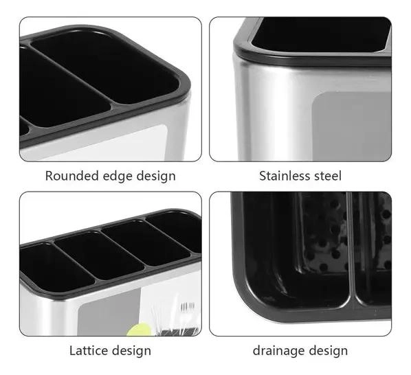ESCURRIDOR DE UTENSILIOS DE COCINA EN ACERO INOXIDABLE - 6
