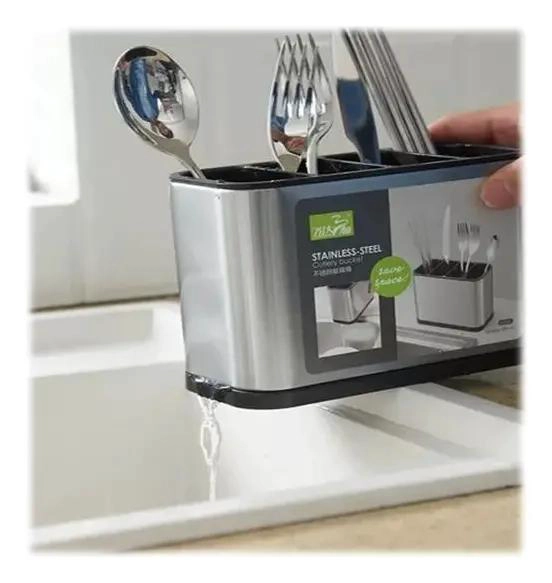 ESCURRIDOR DE UTENSILIOS DE COCINA EN ACERO INOXIDABLE - 9