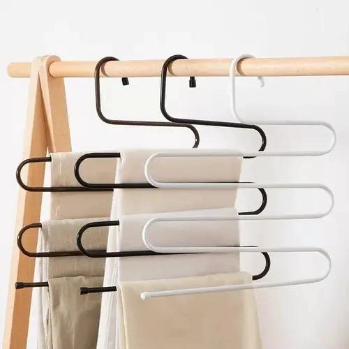 PACK DE 2 GANCHOS COLGADORES METALICOS PARA PANTALONES - 2