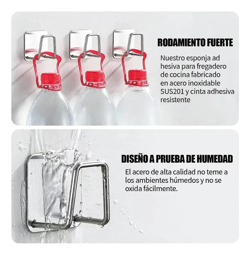 JUEGO DE 12 SOPORTES DE ESPONJA DE ACERO INOXIDABLE PARA COCINA - 5