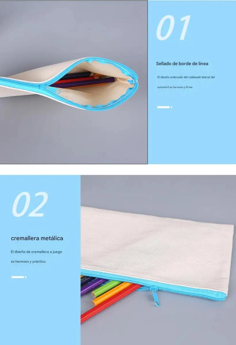 ESTUCHE COSMETIQUERO LONA 20X14CM IDEAL PARA PERSONALIZAR - 4