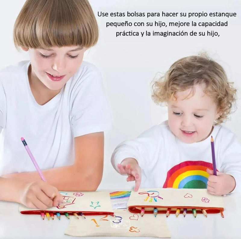 ESTUCHE COSMETIQUERO LONA 20X14CM IDEAL PARA PERSONALIZAR - 6