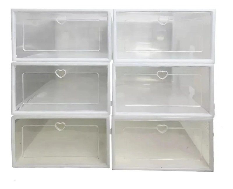 PACK DE 6 ORGANIZADORES DE ZAPATOS TRANSPARENTES PARA ALMACENAMIENTO - 2