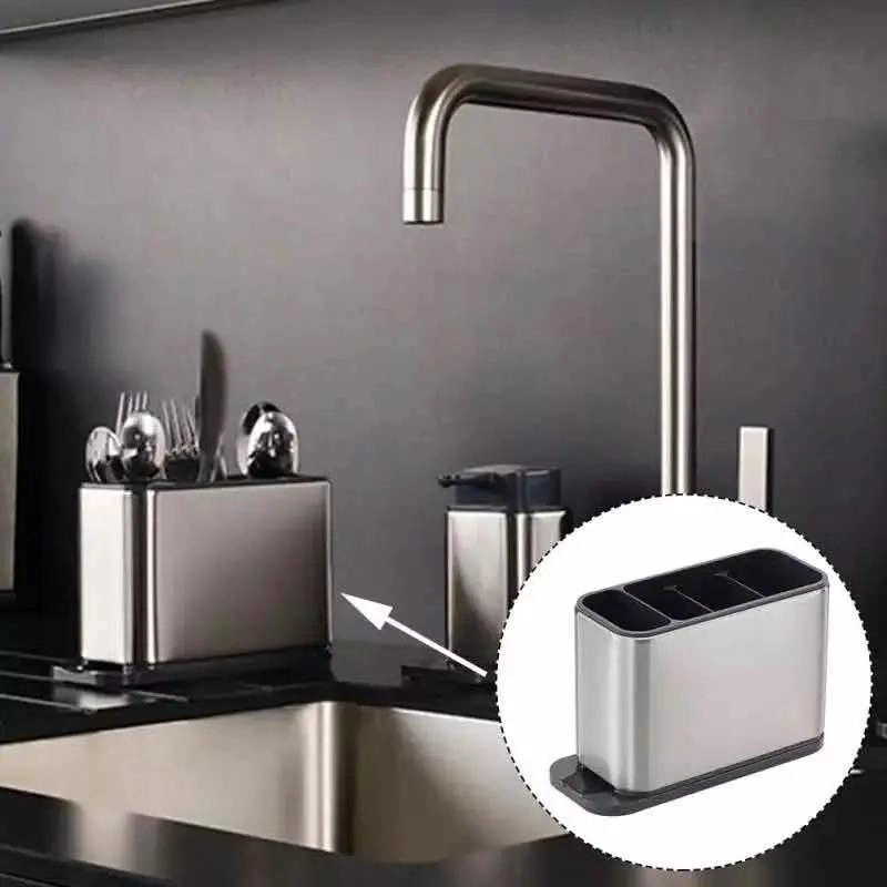 SOPORTE ORGANIZADOR DE CUCHILLOS DE ACERO INOXIDABLE PARA COCINA - 3
