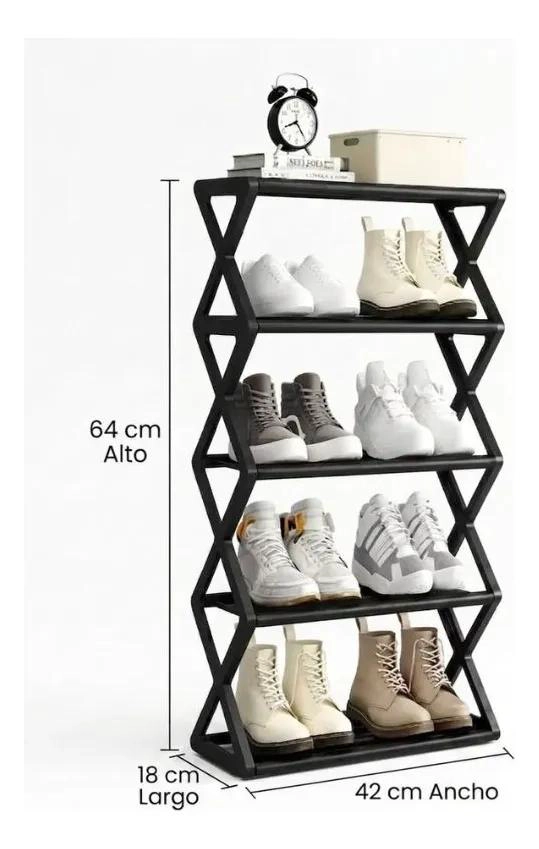 ZAPATERA VERTICAL DE 5 NIVELES PARA CALZADO COMPACTA - 2