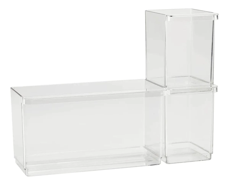 ORGANIZADOR APILABLE TRANSPARENTE PARA REFRIGERADOR - 1