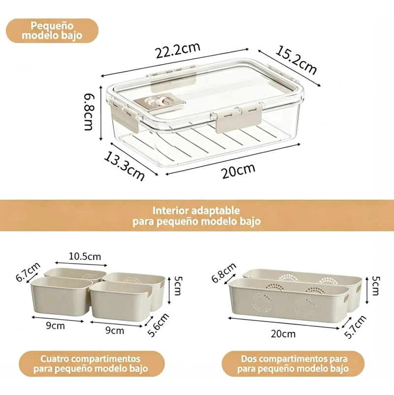 SET ORGANIZADOR DE NEVERA CON COMPARTIMIENTOS MULTIUSOS - 3