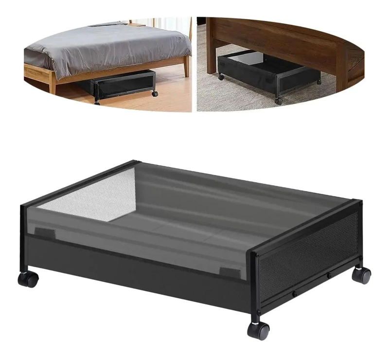 CONTENEDOR DE ALMACENAMIENTO BAJO CAMA CON RUEDAS 60X42CM - 1