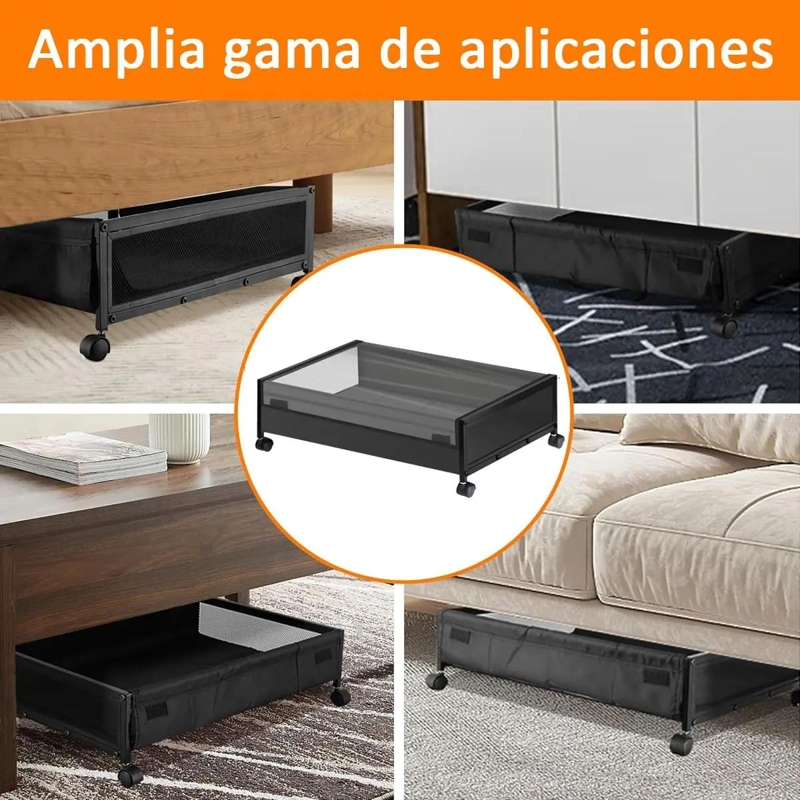 CONTENEDOR DE ALMACENAMIENTO BAJO CAMA CON RUEDAS 60X42CM - 7