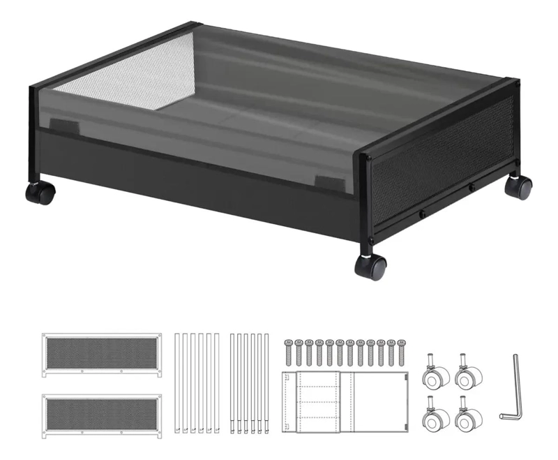 CONTENEDOR DE ALMACENAMIENTO BAJO CAMA CON RUEDAS 60X42CM - 8