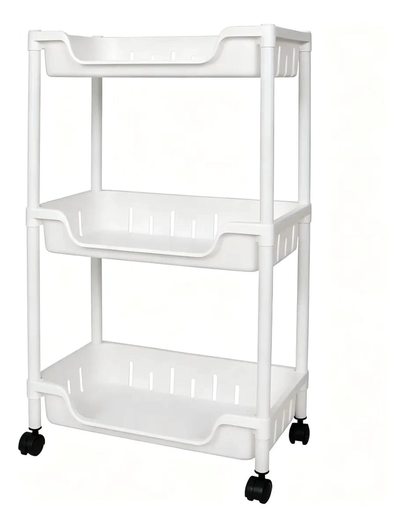 CARRO MOVIL DE 3 ESTANTES PARA ALMACENAJE EN COCINA Y BAÑO - 6