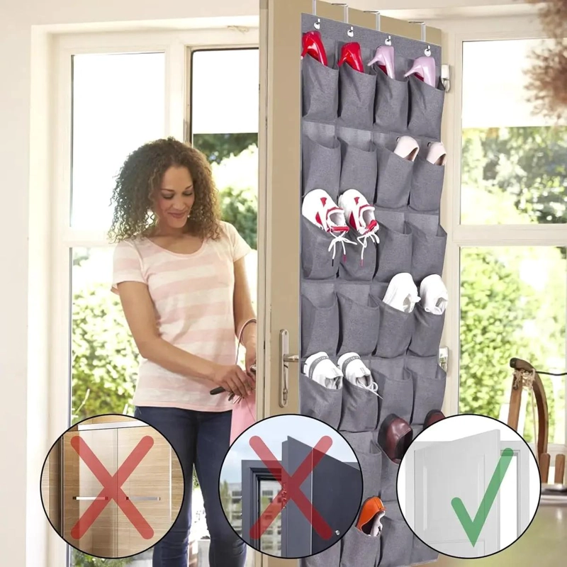 ORGANIZADOR COLGANTE PARA ZAPATOS Y ACCESORIOS CON 24 BOLSILLOS - 4