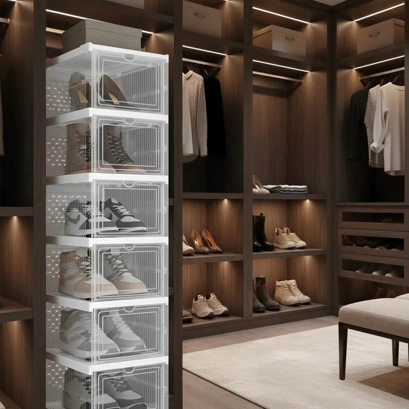 ZAPATERO ORGANIZADOR DE 6 NIVELES CON DISEÑO TRANSPARENTE - 1