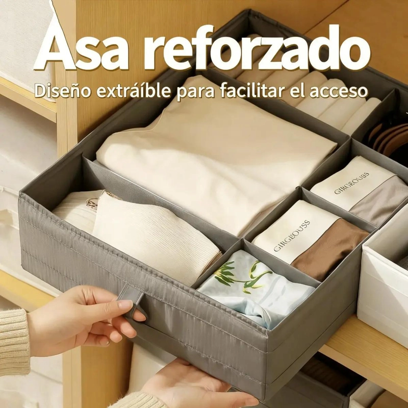 ORGANIZADOR PLEGABLE DE ROPA CON 7 COMPARTIMIENTOS - 8