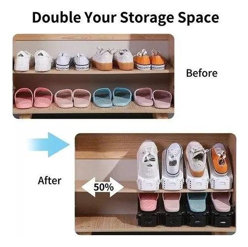 ORGANIZADOR PLASTICO PARA ZAPATOS 13 CM PACK DE 6 UNIDADES - 3