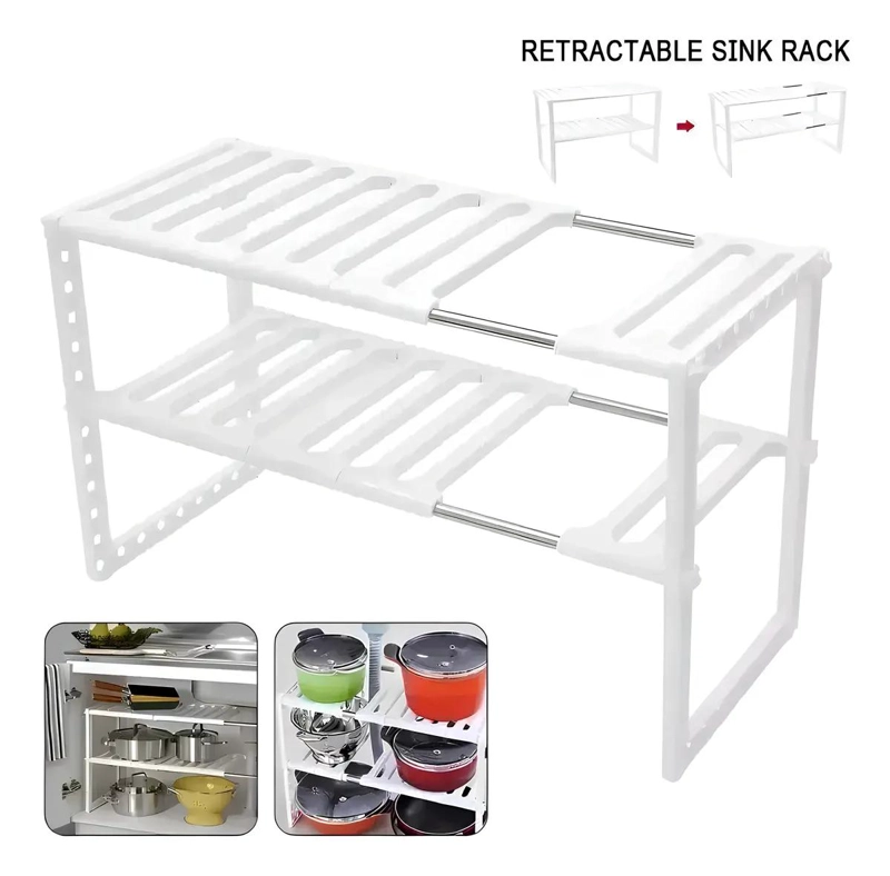 ORGANIZADOR DE COCINA EXPANDIBLE BLANCO AJUSTABLE PARA 15 KG - 6