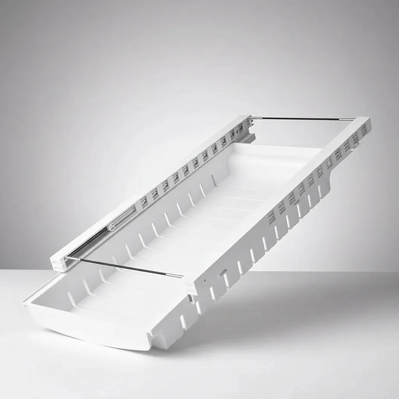 ORGANIZADOR DE BOLSAS PARA REFRIGERADOR CON COMPARTIMIENTOS Y RIELES - 2