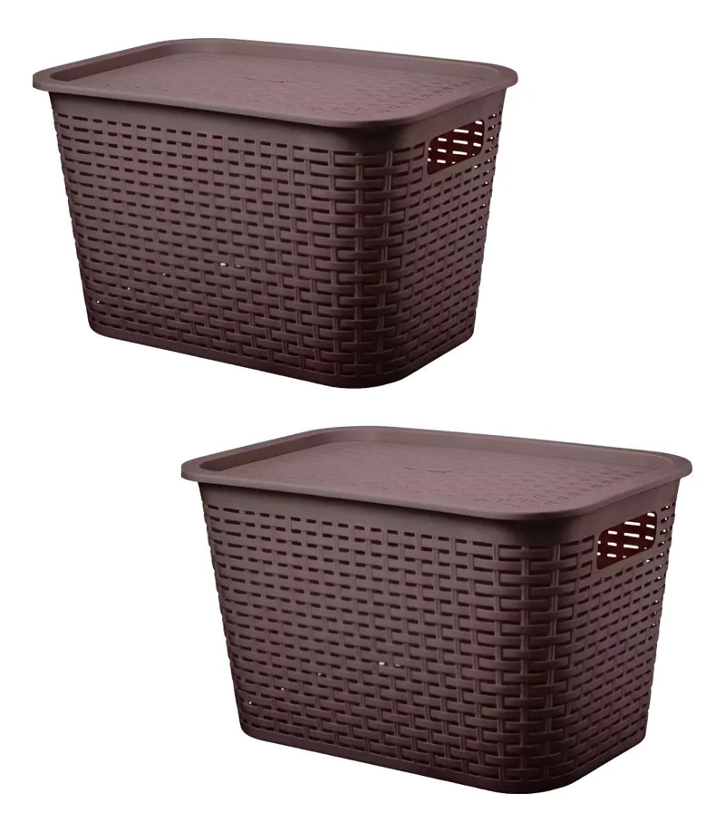 CANASTILLA ORGANIZADORA PLASTICA 22 LITROS IDEAL PARA ALMACENAMIENTO - 2