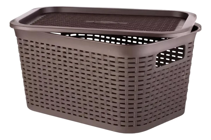 CANASTILLA ORGANIZADORA PLASTICA 22 LITROS IDEAL PARA ALMACENAMIENTO - 6