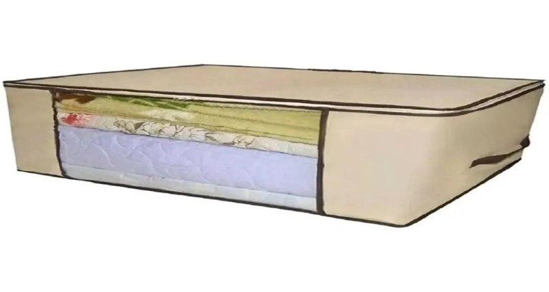 CAJA ORGANIZADORA DE TELA PARA ROPA Y MANTAS 80X45X15 CM - 1