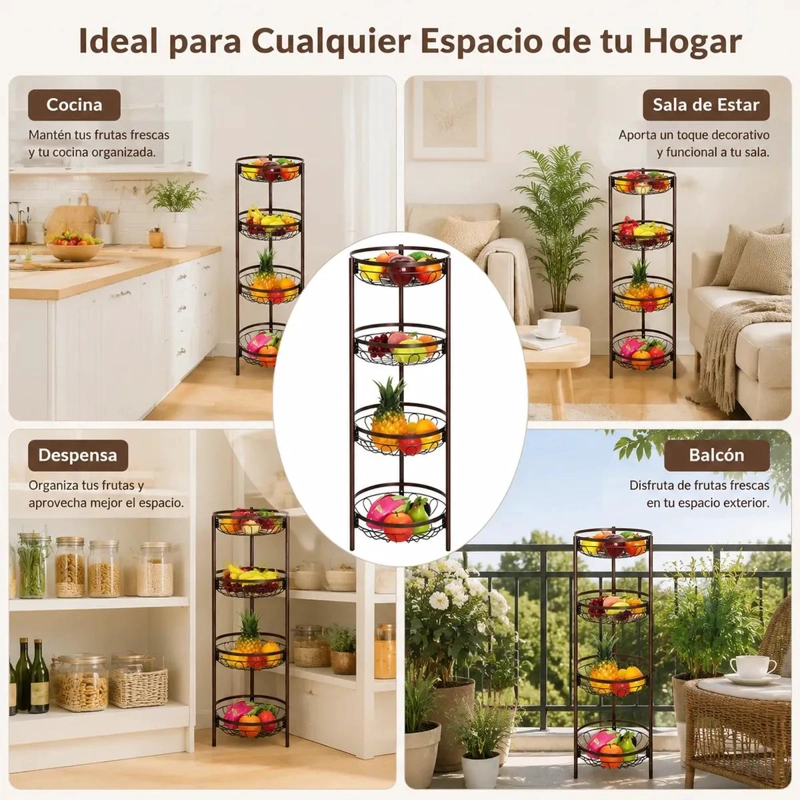 ORGANIZADOR MULTIUSOS PARA FRUTAS Y VERDURAS DE 4 NIVELES - 3