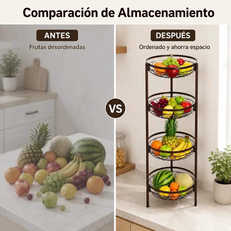 ORGANIZADOR MULTIUSOS PARA FRUTAS Y VERDURAS DE 4 NIVELES - 5