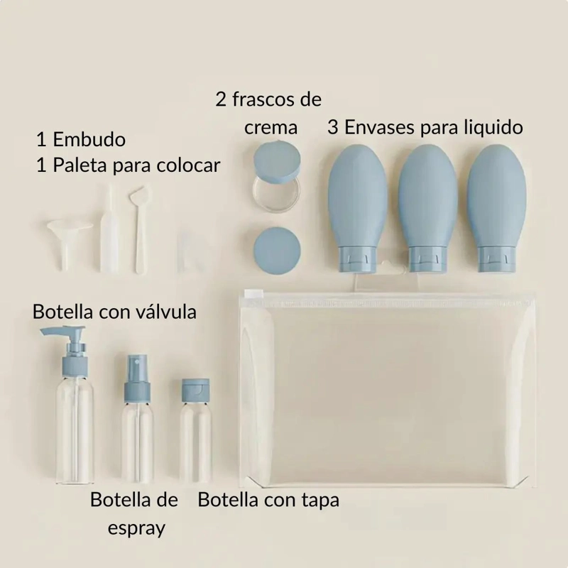 BOTELLAS SPRAY SILICONA PARA CUIDADO PERSONAL EN VIAJES - 3