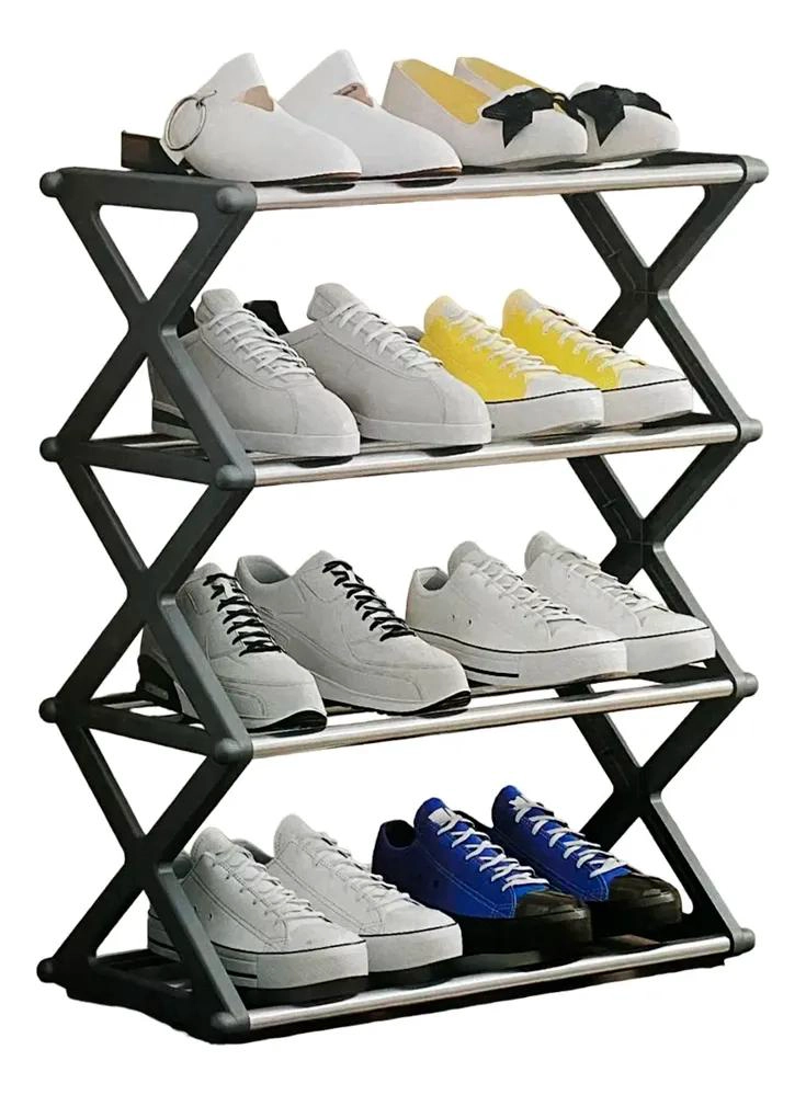 ORGANIZADOR DE ZAPATOS PLEGABLE DE ACERO CON DISEÑO MODERNO - 1