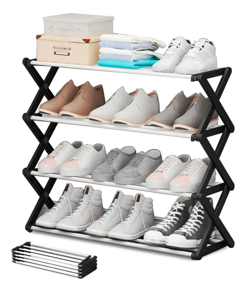 ORGANIZADOR DE ZAPATOS PLEGABLE DE ACERO CON DISEÑO MODERNO - 5