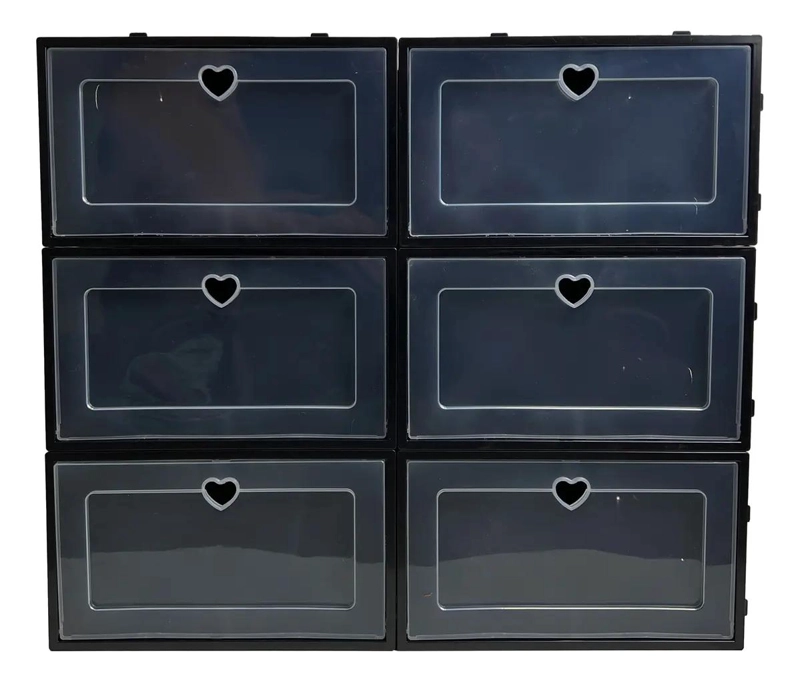 PACK DE 6 ORGANIZADORES DE ZAPATOS TRANSPARENTES PARA ALMACENAMIENTO - 1
