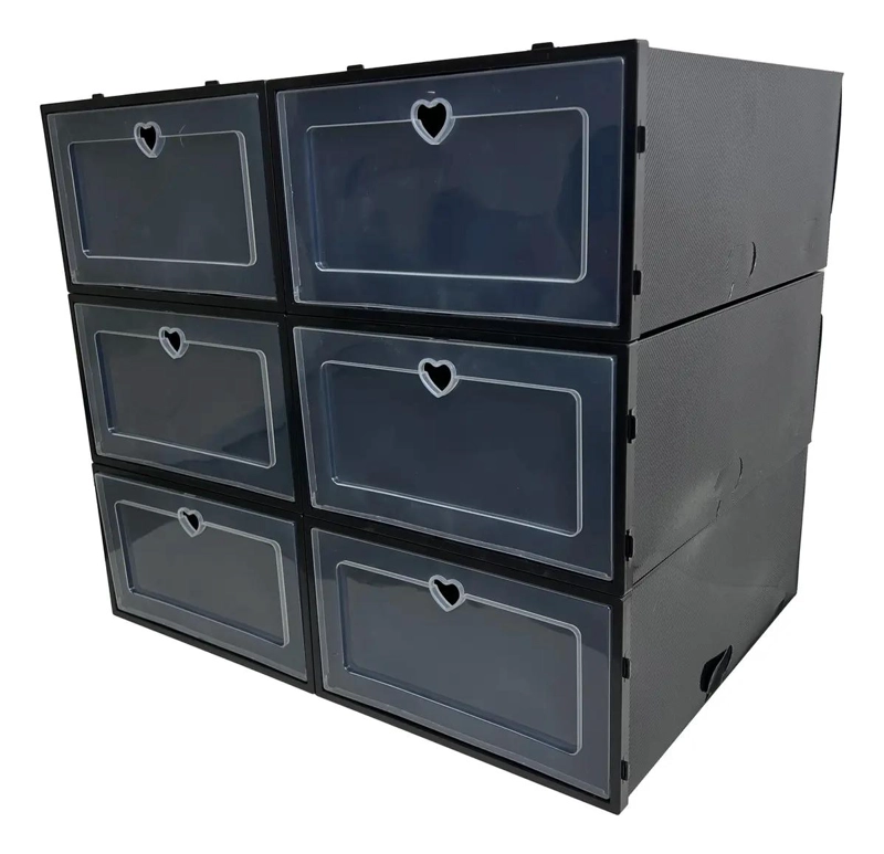 PACK DE 6 ORGANIZADORES DE ZAPATOS TRANSPARENTES PARA ALMACENAMIENTO - 2