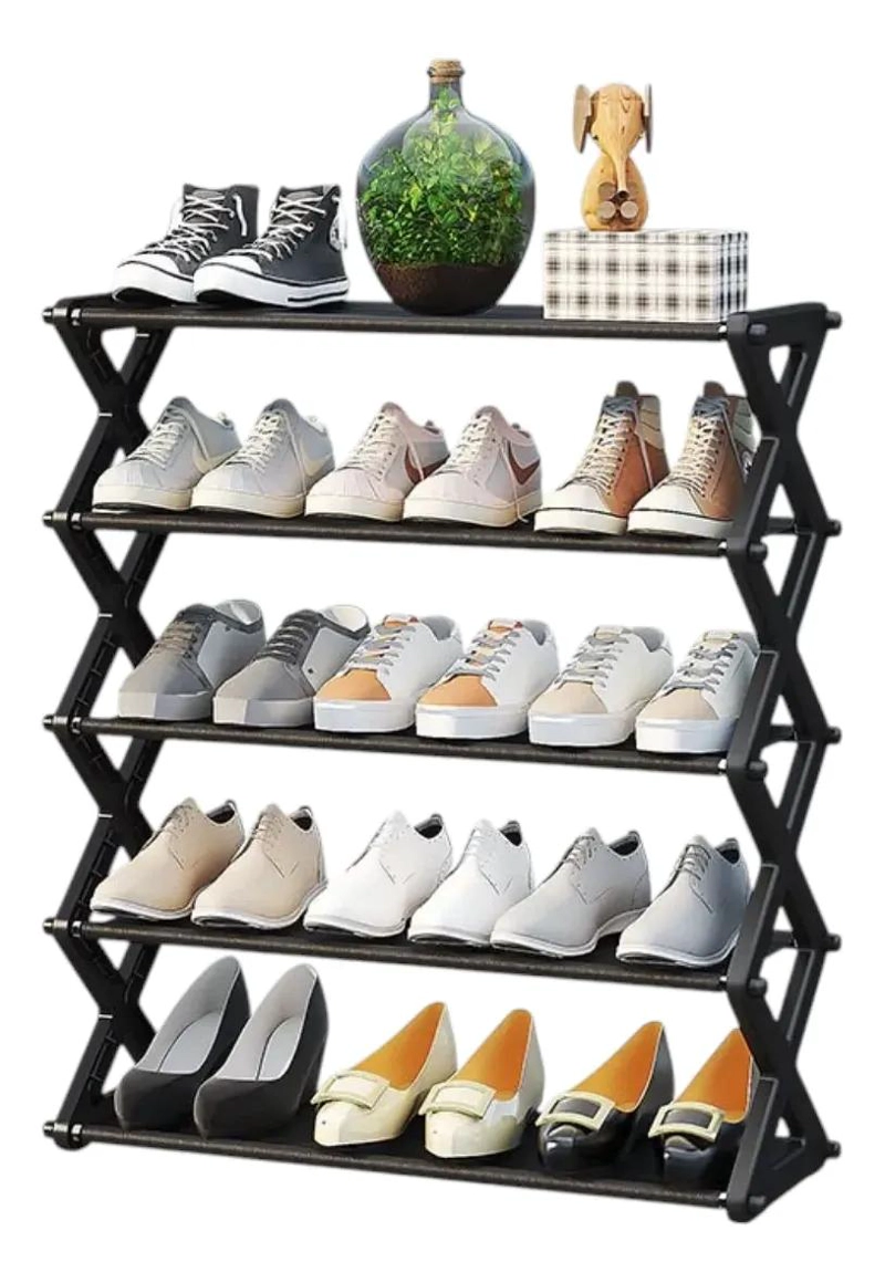 ZAPATERO ORGANIZADOR NEGRO DE 4 NIVELES PARA CALZADO - 1