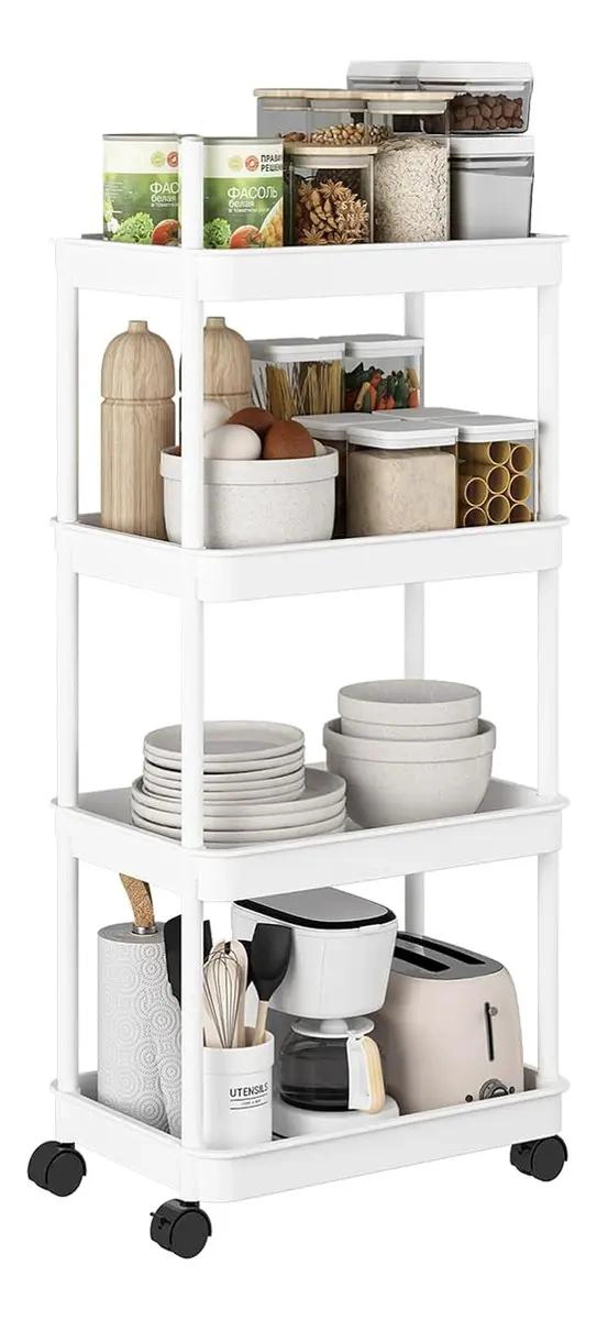 CARRITO DE ALMACENAMIENTO MOVIL DE 4 NIVELES PARA COCINA Y BAÑO - 1