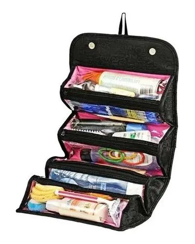 ESTUCHE ORGANIZADOR COSME TICO PLEGABLE CON COMPARTIMENTOS - 1