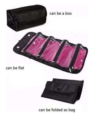 ESTUCHE ORGANIZADOR COSME TICO PLEGABLE CON COMPARTIMENTOS - 3