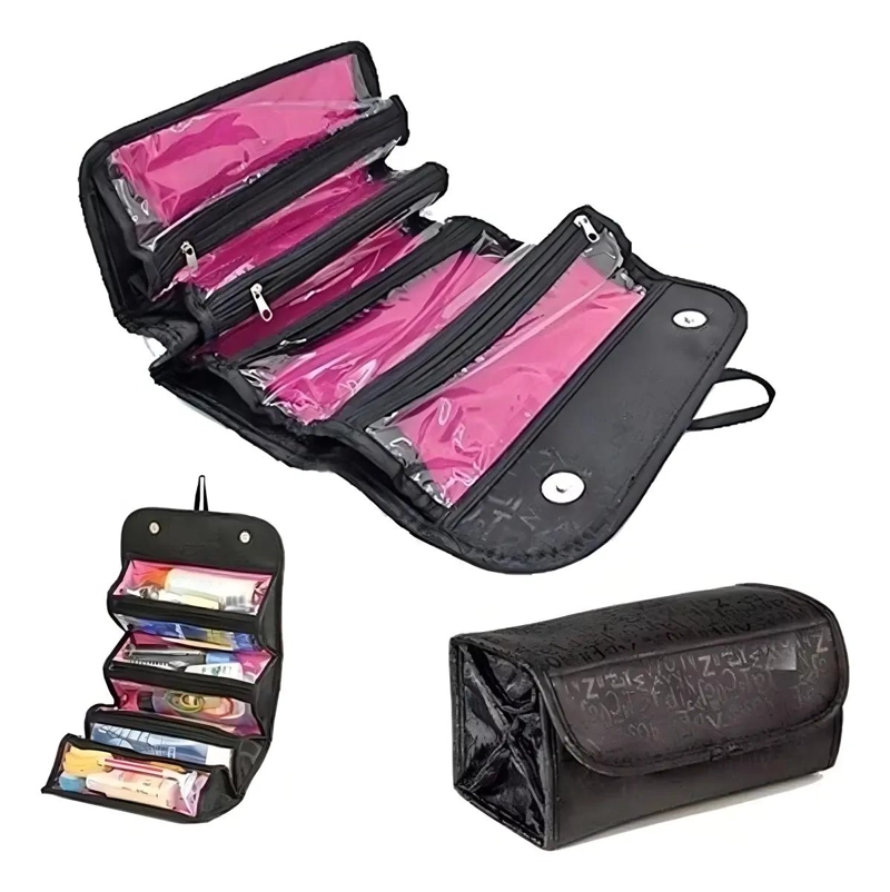 ESTUCHE ORGANIZADOR COSME TICO PLEGABLE CON COMPARTIMENTOS - 7