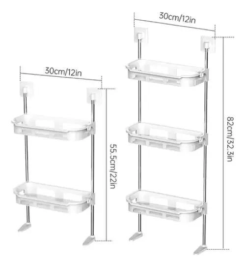 ESTANTE ORGANIZADOR PARA BAÑO Y COCINA CON GANCHOS - 2