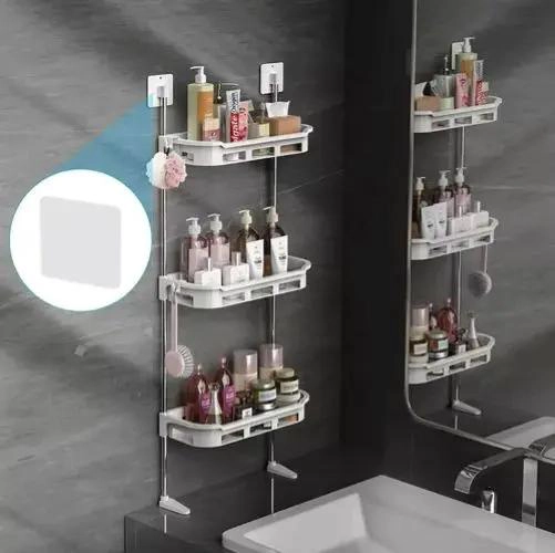 ESTANTE ORGANIZADOR PARA BAÑO Y COCINA CON GANCHOS - 4