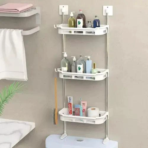 ESTANTE ORGANIZADOR PARA BAÑO Y COCINA CON GANCHOS - 6